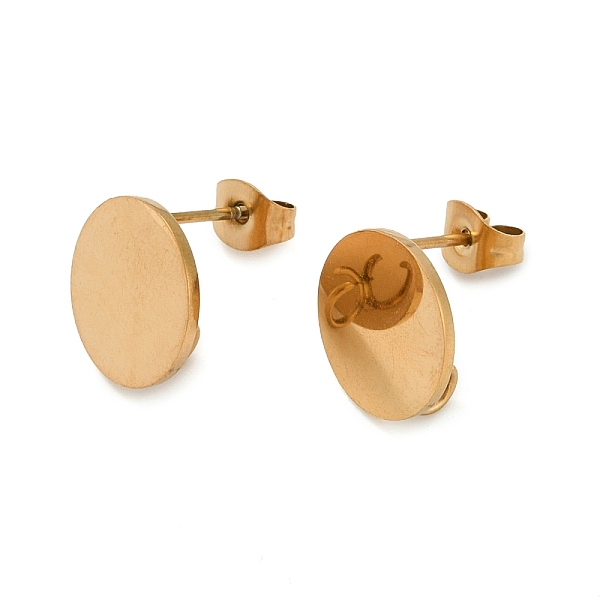 Ion Plating(IP) 304 Stainless Steel Stud Earring Findings