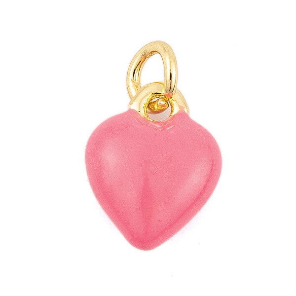 

PandaHall Rack Plating Brass Enamel Pendants, with Jump Ring, Cadmium Free & Lead Free, Long-Lasting Plated, Real 18K Gold Plated, Heart...