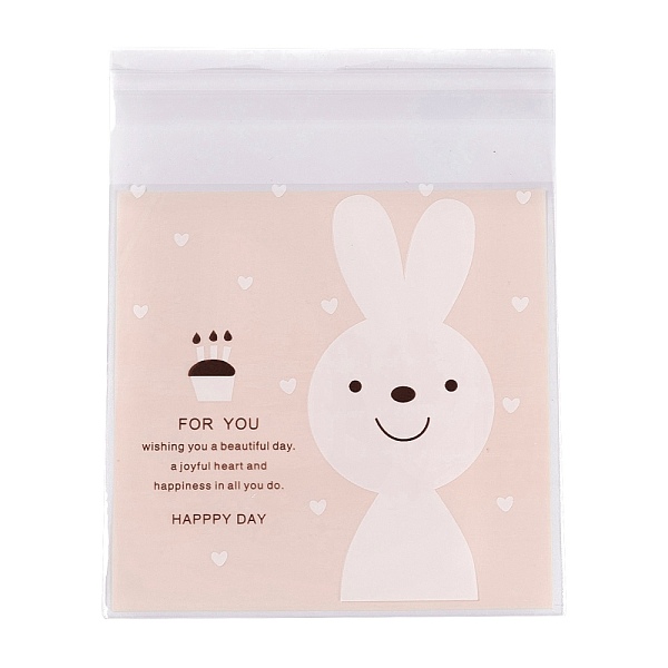 

PandaHall Rectangle OPP Self-Adhesive Cookie Bags, for Baking Packing Bags, Rabbit Pattern, 13x9.9x0.01cm, about 95~100pcs/bag Plastic...