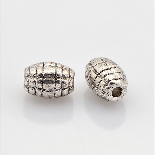 

PandaHall Tibetan Style Alloy Beads, Lead Free & Nickel Free & Cadmium Free, Oval, Antique Silver, about 5mm in diameter, 7mm long, hole...
