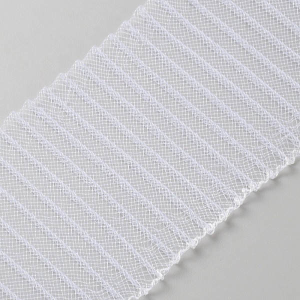 Tissu de garniture plissé à volants en plastique pour la décoration de sac de robe