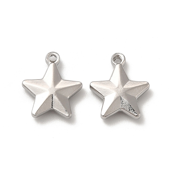 

PandaHall 201 Stainless Steel Pendants, Star Charm, Stainless Steel Color, 15x13x3mm, Hole: 1.5mm 201 Stainless Steel Star