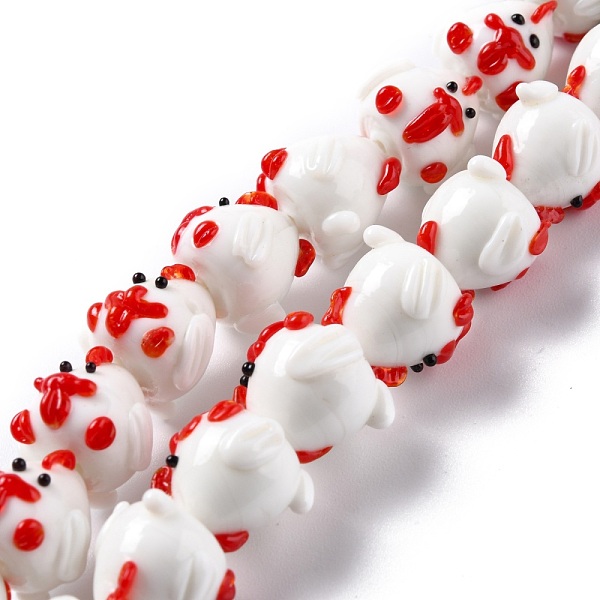

PandaHall Handmade Lampwork Beads, Bumpy, Hen, Red, 17x15.5x15mm, Hole: 1.6mm, about 22pcs/strand, 12.20 inch(31cm) Lampwork Other Animal...