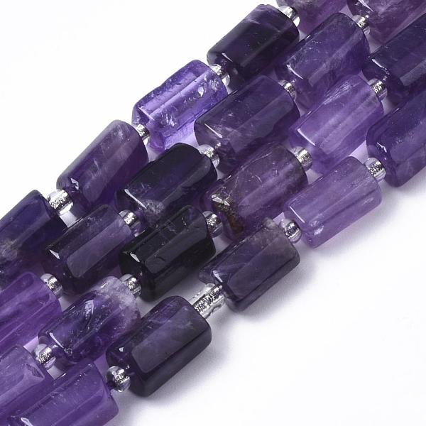 

PandaHall Natural Amethyst Beads Strands, Faceted, Column, 8~11x6~8x5~7mm, Hole: 1mm, about 15~17pcs/strand, 7.28~7.48 inch Amethyst Column