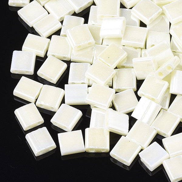 2-Hole Opaque Glass Seed Beads