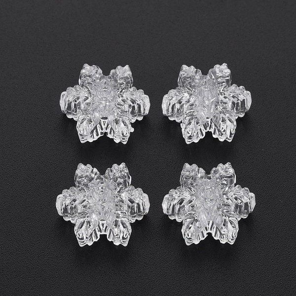 

PandaHall Transparent Acrylic European Beads, Large Hole Beads, Snowflake, Clear, 13.5x15x6.5mm, Hole: 4mm, about 930pcs/500g Acrylic...