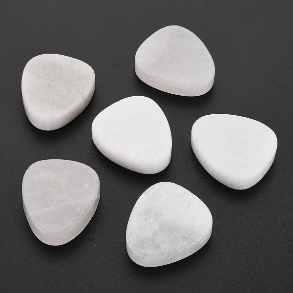 

PandaHall Natural White Jade Beads, No Hole, Triangle, 28.5x25x7~7.5mm White Jade Triangle