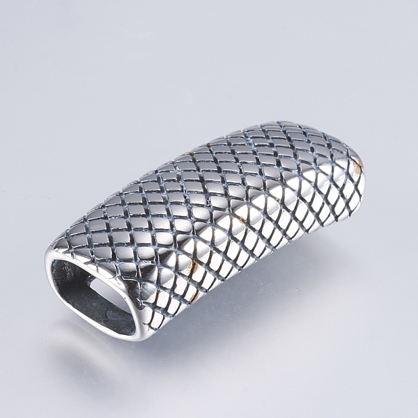 

PandaHall 304 Stainless Steel Slide Charms, Rectangle with Snakeskin Pattern, Antique Silver, 16.5x39x13mm, Hole: 7x13mm 304 Stainless Steel...