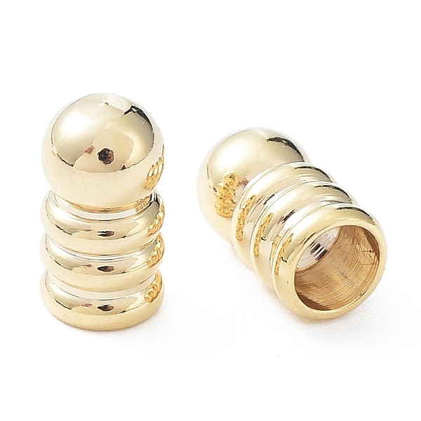 

PandaHall 201 Stainless Steel Cord End, Column, Real 24K Gold Plated, 8x4.5mm, Hole: 3mm 201 Stainless Steel Column