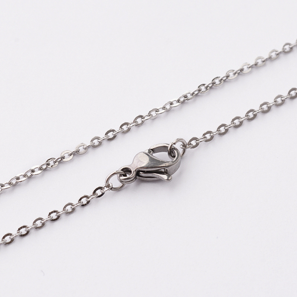 

PandaHall 304 Stainless Steel Cable Chain Necklaces, with Lobster Claw Clasps, Stainless Steel Color, 20.5 inch(52.1cm) 304 Stainless Steel