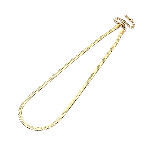 

PandaHall Ion Plating(IP) 304 Stainless Steel Herringbone Chain Necklace for Men Women, Real 18K Gold Plated, Wide: 4mm, 15.91 inch(40.4cm)...