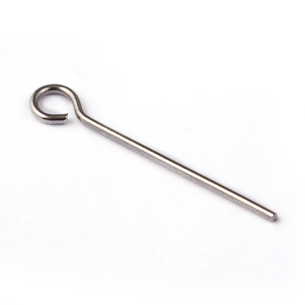 

PandaHall 304 Stainless Steel Eye Pin, Stainless Steel Color, 15mm, Hole: 2mm, Pin: 0.7mm 304 Stainless Steel