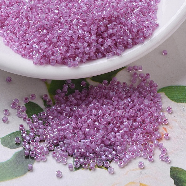 

PandaHall MIYUKI Delica Beads, Cylinder, Japanese Seed Beads, 11/0, (DB0072) Light Lilac Lined, 1.3x1.6mm, Hole: 0.8mm, about 2000pcs/10g..., Purple