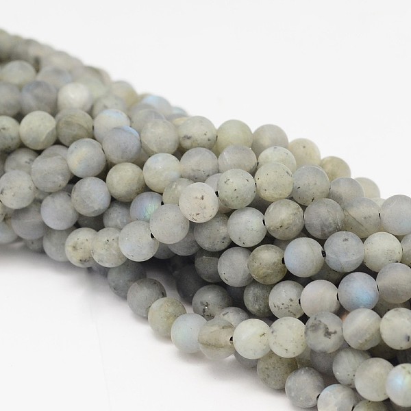 

PandaHall Round Natural Labradorite Bead Strands, Frosted, 10mm, Hole: 1mm, about 40pcs/strand, 15.74 inch Labradorite Round