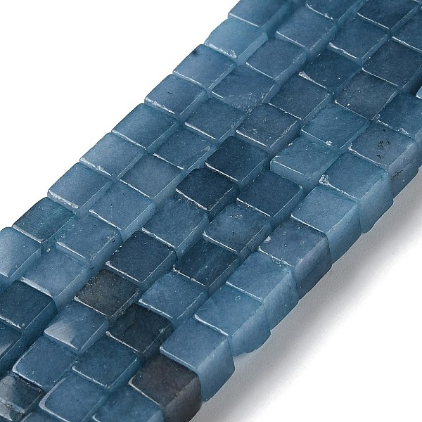 

PandaHall Natural Dyed White Jade Beads Strands, Cube, Marine Blue, 6.5x6.5x6.5mm, Hole: 1.2mm, about 60pcs/strand, 15.16''(38.5cm) White...