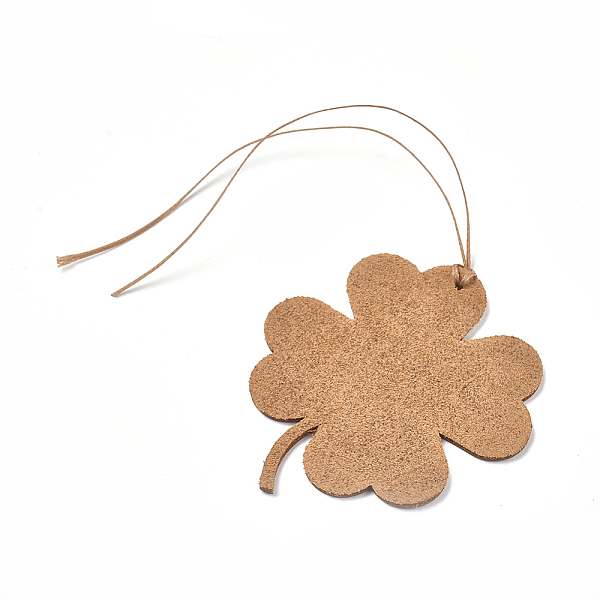 

PandaHall Leather Bookmarks, Page Marker for Book Lovers, Four Leaf Clover Shape, Coconut Brown, 190mm, Leaf: 66.5x60x1.5mm Leather Brown