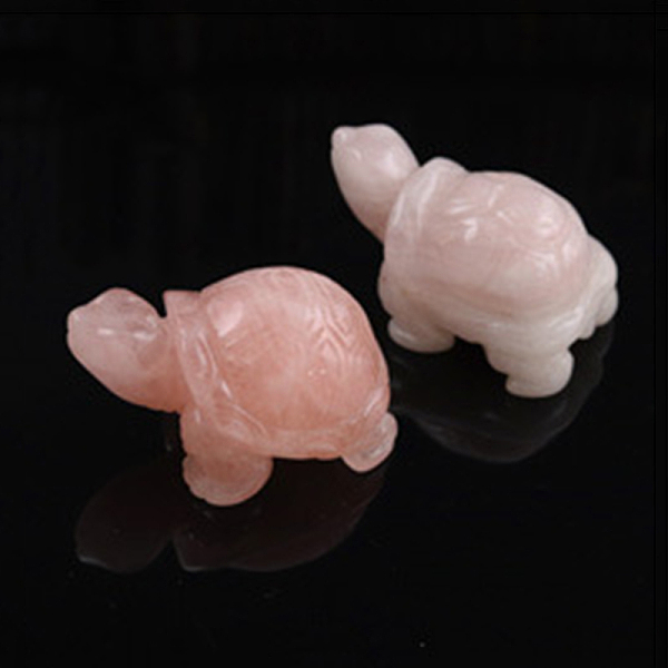 

PandaHall Natural Rose Quartz Carved Healing Tortoise Figurines, Reiki Stones Statues for Energy Balancing Meditation Therapy...