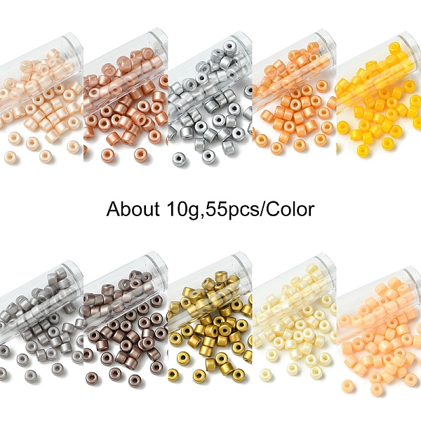 100G 10 Colors Baking Paint Pearlized Glass Seed Beads