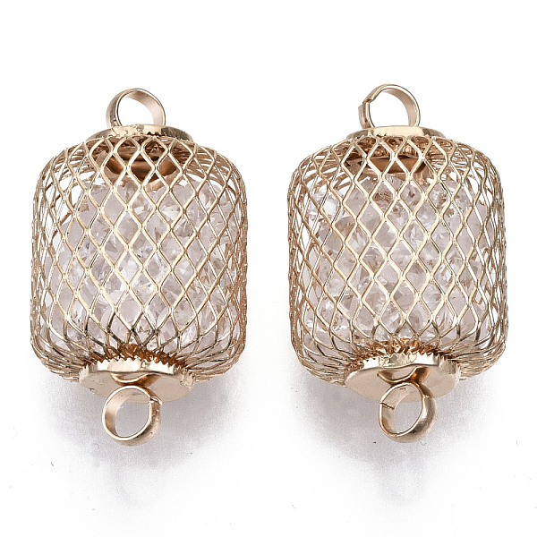 

PandaHall Eco-Friendly Iron Links Connectors, with Crystal Rhinestone inside, Cadmium Free & Nickel Free & Lead Free, Lantern, Light Gold..., Clear