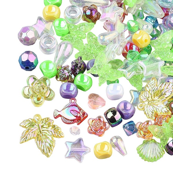 

PandaHall Opaque Acrylic Beads & Pendants, Mixed Shapes, Mixed Color, 4~29x4~20.5x4~9mm, Hole: 0.8~4mm Acrylic Mixed Shapes Multicolor