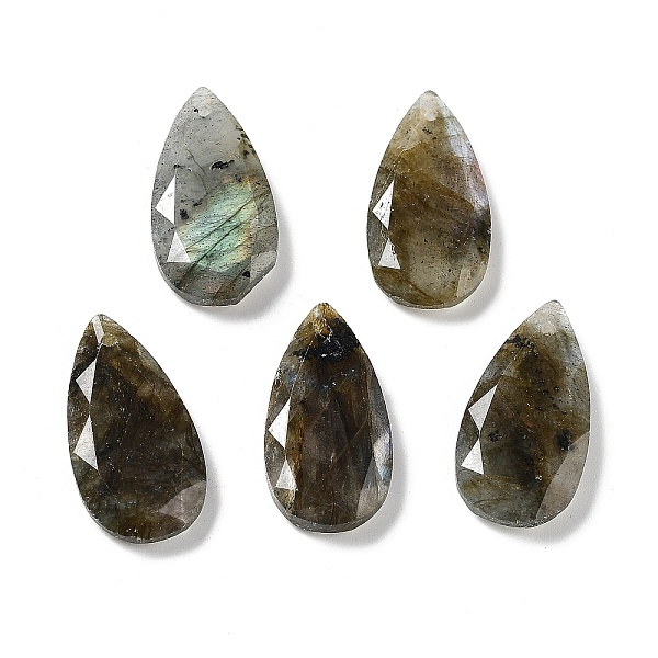 

PandaHall Natural Labradorite Faceted Pendants, Teardrop Charms, 25x13x4mm, Hole: 1mm Labradorite Teardrop