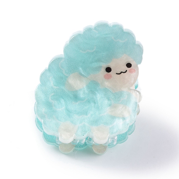 

PandaHall Cute Mini Animal Acrylic Claw Hair Clips, Hair Accessories for Girls, Sheep, 27x25x28mm Acrylic Sheep