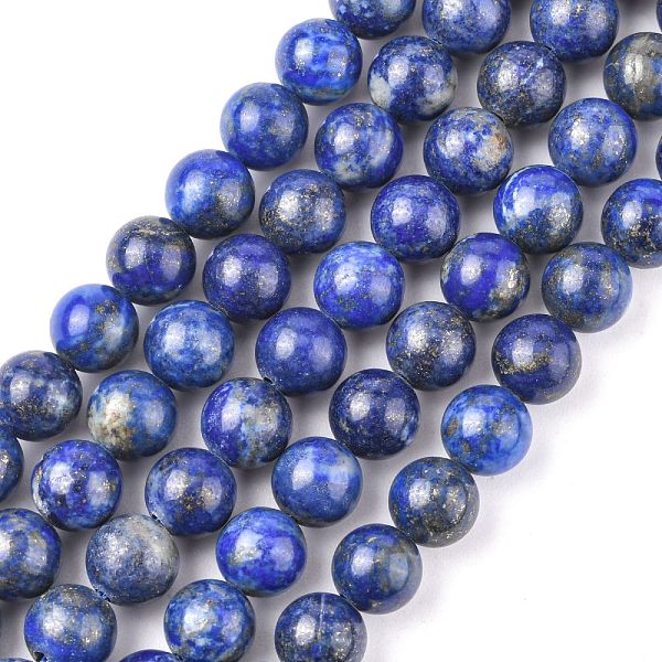 

PandaHall Natural Lapis Lazuli Beads Strands, Round, Royal Blue, 8mm, Hole: 1mm, about 46pcs/strand, 15.7 inch Lapis Lazuli Round Blue