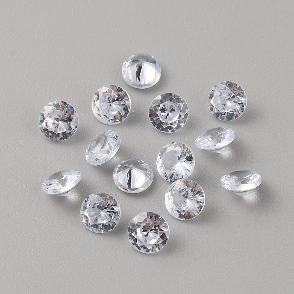 

PandaHall Cubic Zirconia Cabochons, Faceted, Diamond, Clear, 5x2.8mm Cubic Zirconia Diamond Clear