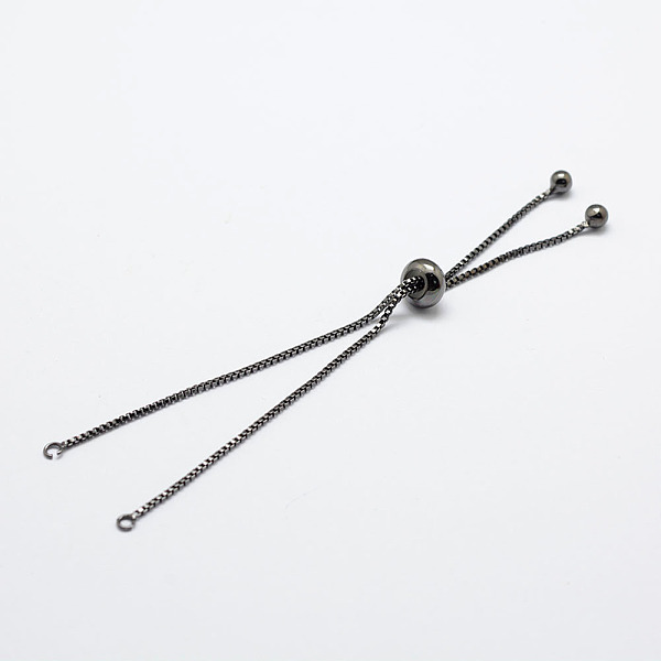 

PandaHall Rack Plating Brass Chain Bracelet Making, Long-Lasting Plated, Slider Bracelets Making, Cadmium Free & Lead Free, Gunmetal, Single...