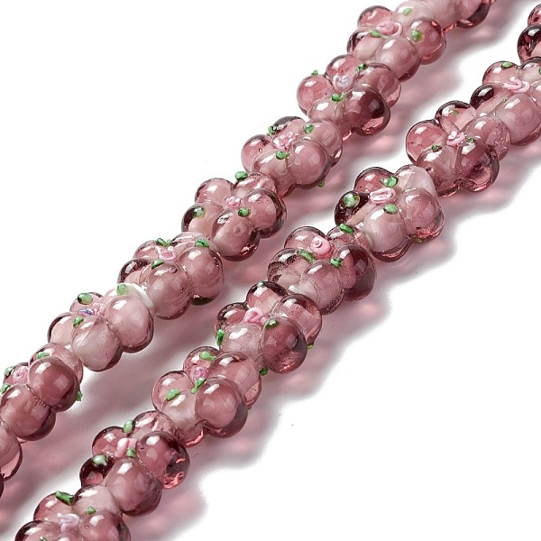 

PandaHall Handmade Lampwork Beads Strands, Bumpy, Flower, Rosy Brown, 13.5~14x14.5~15x7~8mm, Hole: 1.4mm, about 28pcs/strand, 14.57 inch...