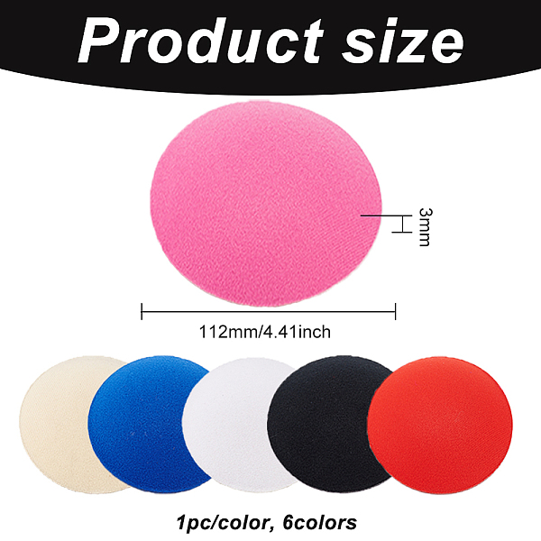 6Pcs 6 Colors Nylon Cloth Round Fascinator Hat Base For Millinery