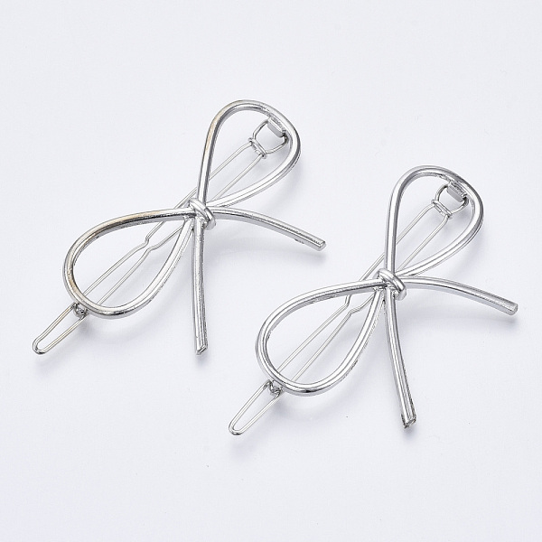 

PandaHall Alloy Hollow Geometric Hair Pin, Ponytail Holder Statement, Hair Accessories for Women, Cadmium Free & Lead Free, Bowknot...