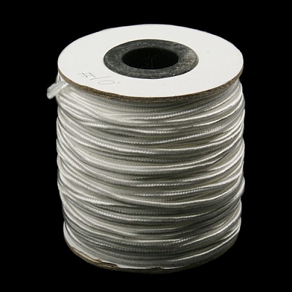 

PandaHall Nylon Thread, Nylon Jewelry Cord for Custom Woven Jewelry Making, White, 2mm, about 50yards/roll(150 feet/roll) Nylon White