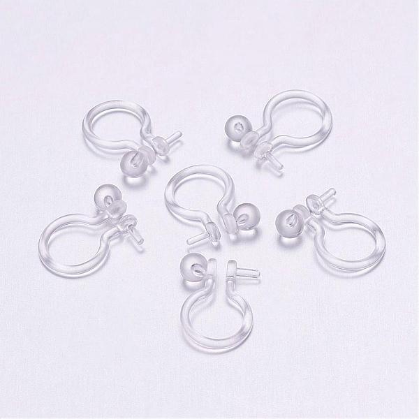 

PandaHall Plastic Clip-on Earring Findings, Clear, 11x8x3mm Plastic Clear
