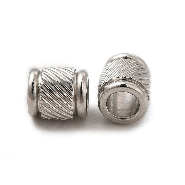 

PandaHall 201 Stainless Steel European Beads, Large Hole Beads, Column, Stainless Steel Color, 8x7mm, Hole: 4.3mm 201 Stainless Steel Column
