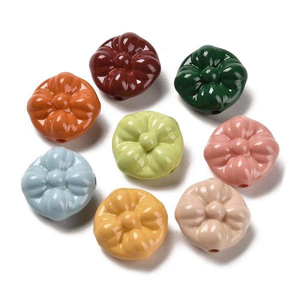 

PandaHall Baking Paint Acrylic Beads, Flower, Mixed Color, 21x20x11.5mm, Hole: 2.5mm Acrylic Flower Multicolor