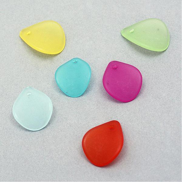 

PandaHall Transparent Acrylic Pendants, Frosted, Leaf, Mixed Color, 16x12.5x3.5mm, Hole: 1.5mm, about 2000pcs/500g Acrylic Leaf Multicolor