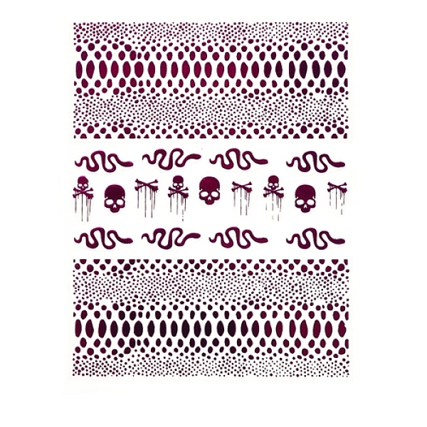 

PandaHall Nail Art Stickers Decals, with Self Adhesive, for Nail Tips Decorations, Fuchsia, 13x9cm Paper Pink