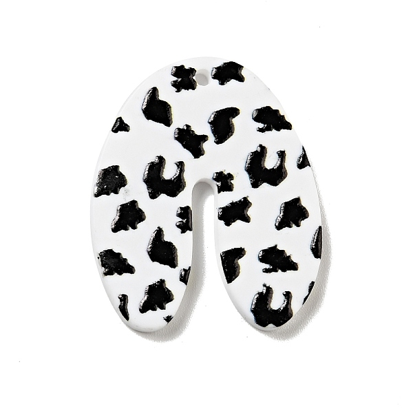

PandaHall Printed Acrylic Pendants, Arch with Cow Pattern, Black, 30.5x25.5x2mm, Hole: 1.5mm Acrylic Arch Black
