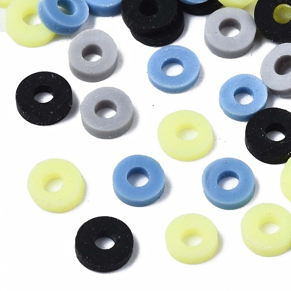 

PandaHall Handmade Polymer Clay Beads, Heishi Beads, Disc/Flat Round, Mixed Color, 4x0.5~1.5mm, Hole: 1.5mm, about 66600pcs/1000g Polymer..., Multicolor