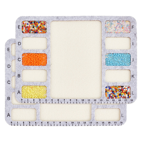 

PandaHall Felt Bead Design Boards, Rectangle, Silver, 15x20x0.8cm Cloth Silver