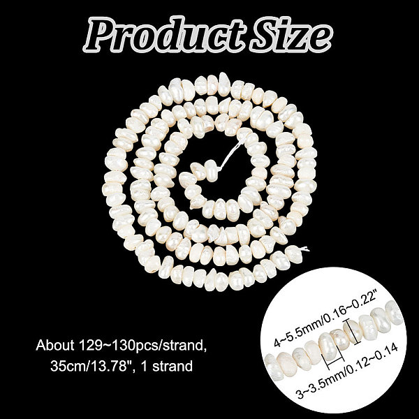 

PandaHall About 129 Pcs Natural Cultured Freshwater Pearl Beads, Linen Keshi Pearl Beads Nuggets Shape Loose Freshwater Pearl Charms Beads..., Brown