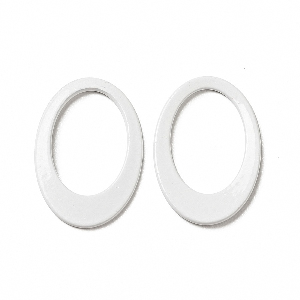 

PandaHall Spray Painted 201 Stainless Steel Linking Rings, Oval, White, 18x12x1mm, Inner Diameter: 8.5x13mm 201 Stainless Steel Oval White