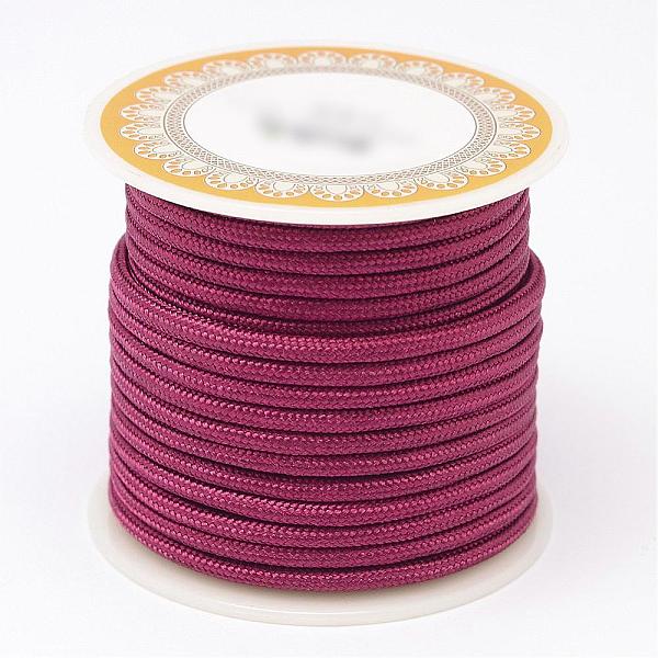 

PandaHall Braided Polyester Cords, Round, Dark Red, 3mm, about 8.74 yards(8m)/roll Polyester Red