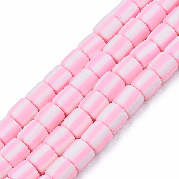 

PandaHall Handmade Polymer Clay Bead Strands, Column, Pink, 6x6mm, Hole: 1.5mm, about 63pcs/strand, 15.55 inch~15.94 inch(39.5~40.5cm)...