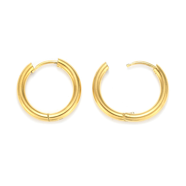 

PandaHall Ion Plating(IP) 304 Stainless Steel Huggie Hoop Earrings, Manual Polishing, Hypoallergenic Earrings, Thick Hoop Earrings, Ring...