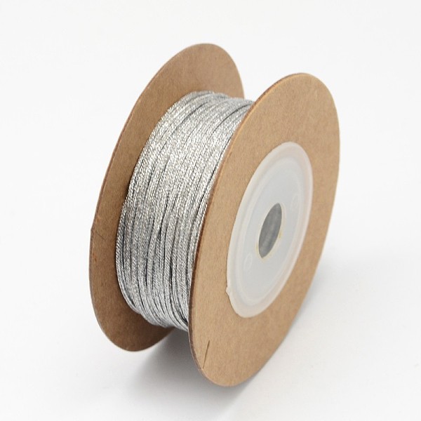 

PandaHall Braided Nylon Threads, Silver, 1mm, about 14.21 yards(13m)/roll Nylon Silver