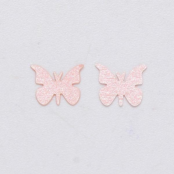 

PandaHall Paper Cabochons, Nail Art Decorations, Lifelike Butterfly, Pink, 3~5x4~7x0.1mm Paper Butterfly Pink