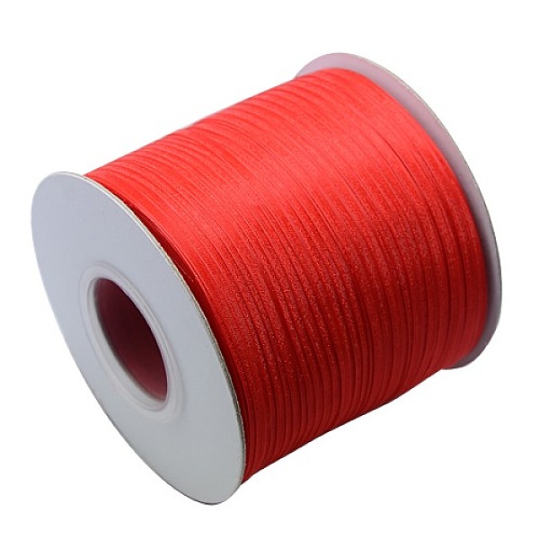 

PandaHall Polyester Organza Ribbon, Orange Red, 1/4 inch(6mm), 400yards/roll(365.76m/group) Polyester None Red