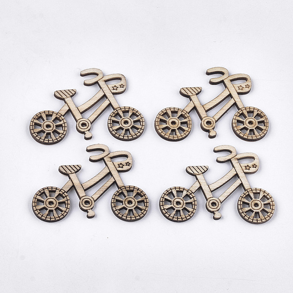 

PandaHall Wooden Cabochons, Bicycle, Tan, 43x57x3mm Wood Vehicle Orange